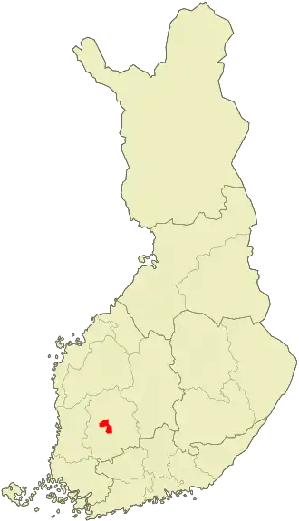Kaart met de locatie van Ylöjärvi