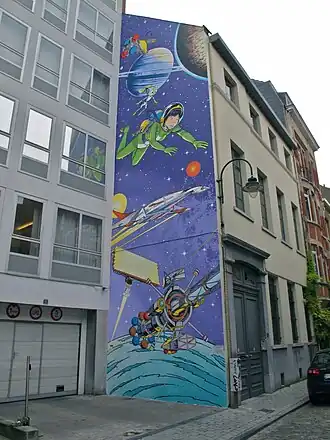 Stripmuur in Brussel