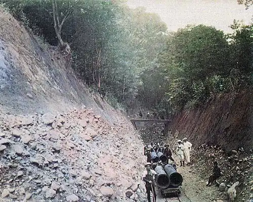 Drinkwaterbedrijf van Yokohama: ijzeren pijpleiding, 1886-87