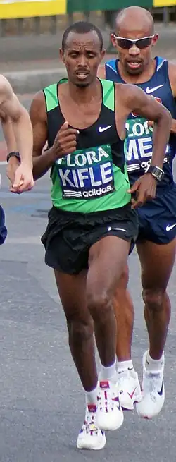 Kifle tijdens de London Marathon 2009