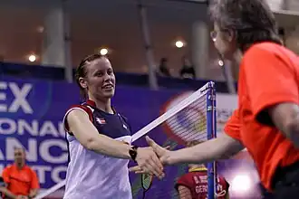 Kamilla Rytter Juhl in de Franse Open op 24 oktober 2013