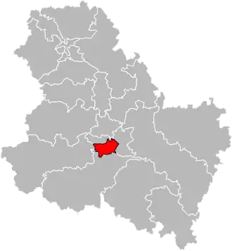 Locatie van het kanton