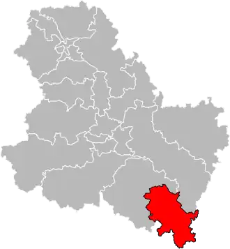 Locatie van het kanton