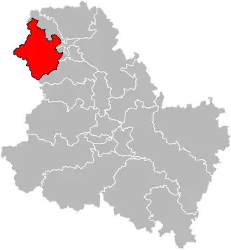 Locatie van het kanton