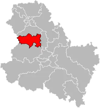 Locatie van het kanton