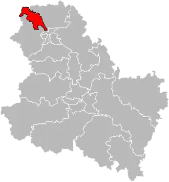 Locatie van het kanton