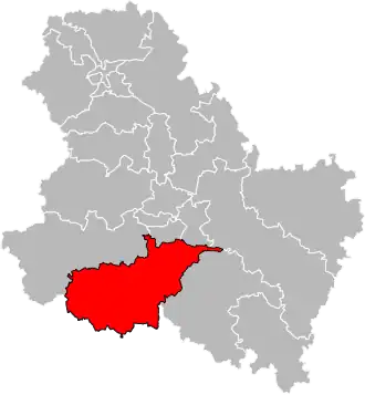 Locatie van het kanton