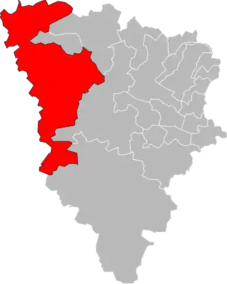 Locatie van het kanton