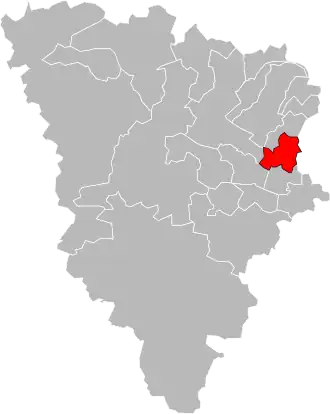 Locatie van het kanton