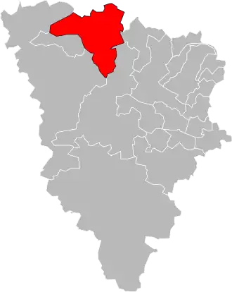 Locatie van het kanton