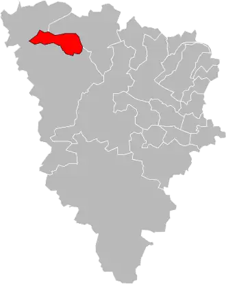 Locatie van het kanton