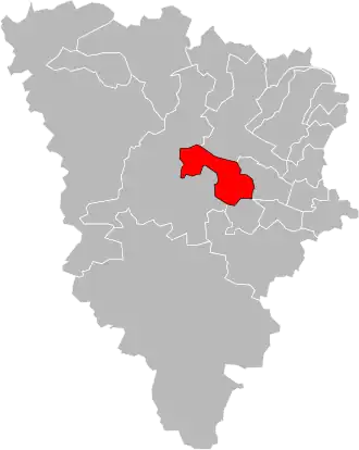 Locatie van het kanton