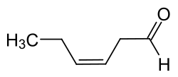 Structuurformule van Z-hex-3-enal