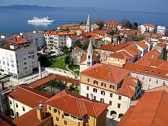 Uitzicht op Zadar