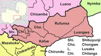 Kaart van Lusaka