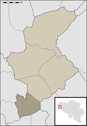 Kaart van Zandvoorde