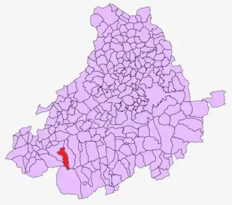 Kaart van Zapardiel de la Ribera