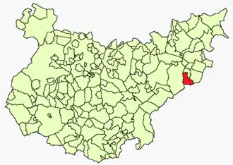 Kaart van Zarza-Capilla