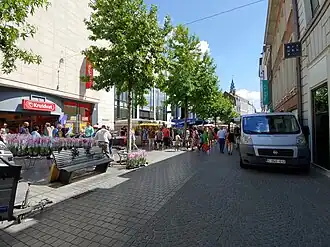 De Nieuwstraat tijdens de zaterdagmarkt in 2022.