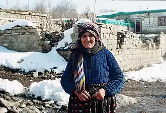 Een oudere Zaza-vrouw uit Tunceli