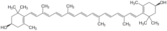 Structuurformule van zeaxanthine