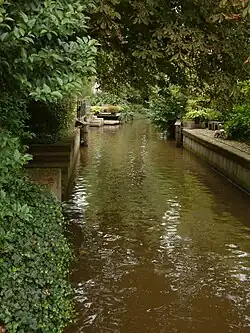 De sluis gezien in noordelijke richting