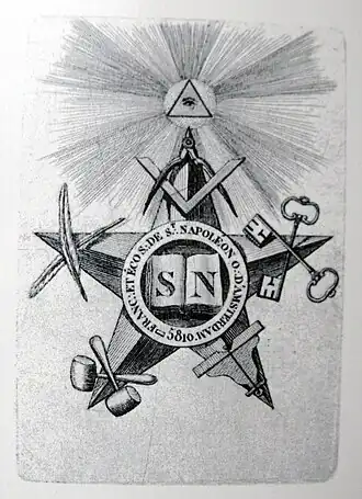 Zegel van Loge Saint Napoleon uit 1810