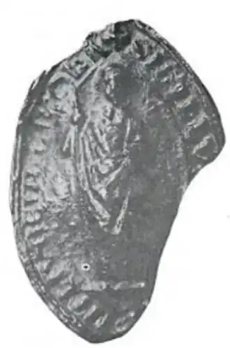 Zegel van de abt van Ludingakerke, 25 mei 1313.