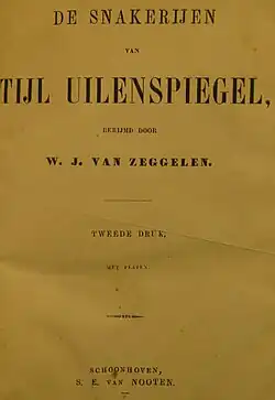 De Snakerijen van Tijl Uilenspiegel, Schoonhoven & Van Nooten, c1860