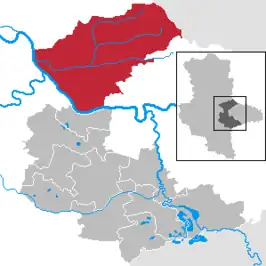 Kaart van Zerbst (Anhalt)