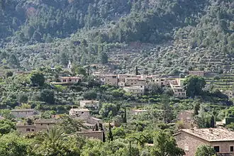 Zicht op Biniaraix vanaf Binibassi