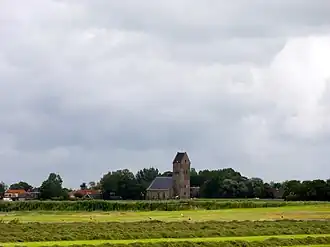 Zicht op Parrega vanuit het noordwesten
