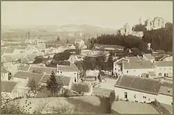 Zicht op Valkenburg in 1883