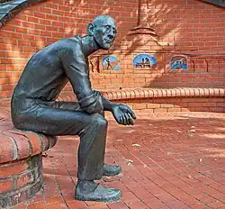 Monument van een Wanderziegler (steenbakker) te Kalldorf, gemeente Kalletal