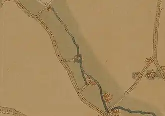 Tekening van Jacob van Deventer met het Zilveren Spijker (circa 1560-1570).