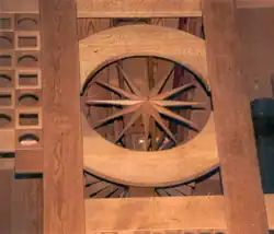 Houten cymbelster in het Rohlf-Orgel in Gundelfingen