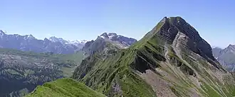 Noordwand van de Zindlenspitz, gezien vanaf Rossalpelispitz