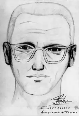 Schets van de "Zodiac Killer" door de San Francisco Police Department, 1969