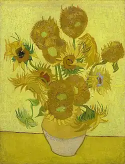 Vaas met vijftien zonnebloemen (Arles, januari, 1889) Van Gogh Museum, Amsterdam, Nederland