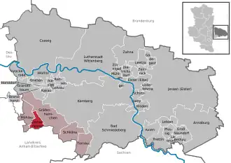 Kaart van Zschornewitz