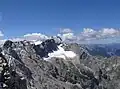 Zugspitze von der Alpspitze aus gesehen. Links der Jubiläumsgrat
