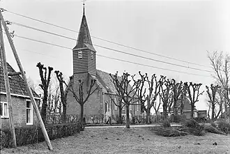 Zuidwestzijde van de kerk in 1969