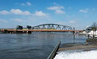 Oude IJsselbrug in de winter