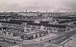 zwart-wit Infrarood foto woonwijk