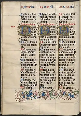 dl. 6, f. 30v Psalterium triplex