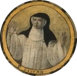 Medaillon met fantasieportret (1635) van Beatrijs van Nazareth