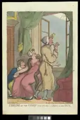 Kijken naar de komeet tot je nek kraakt, cartoon (1811) door Thomas Rowlandson
