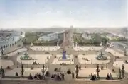 Place de la Concorde, gezicht naar het westen (Ch. Rivière, ca. 1875)