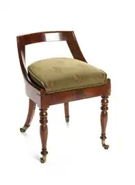 Stoel van mahonie, circa 1840