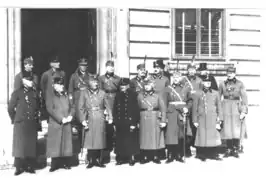 De legerleiding van het Hongaars Nationaal Leger in 1921